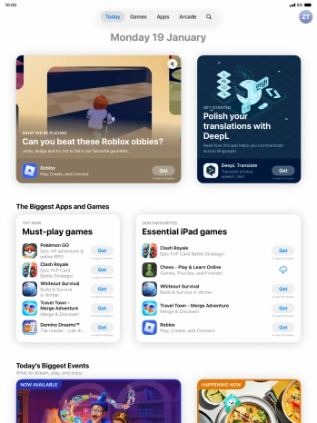 Press the search icon.