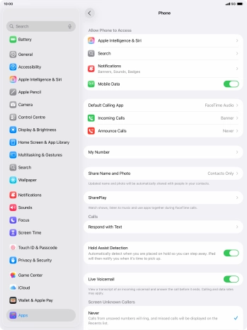 Press Announce Calls.