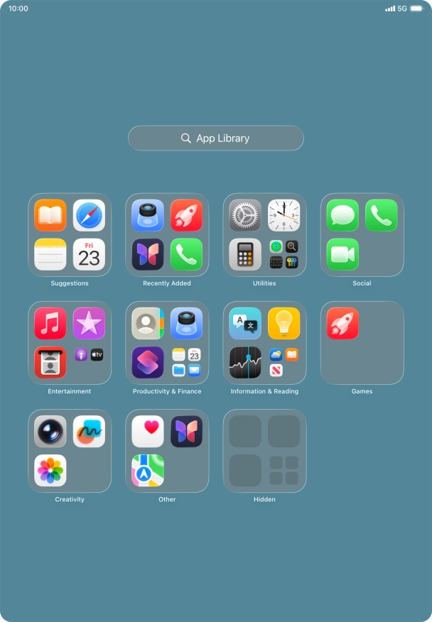 The app is now placed in the Hidden folder in the App Library.