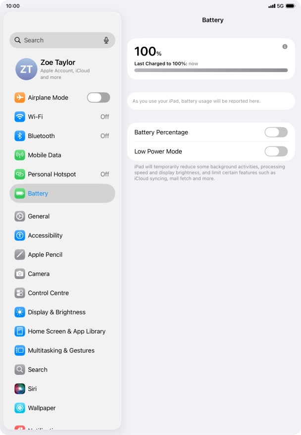 Press the indicator next to 