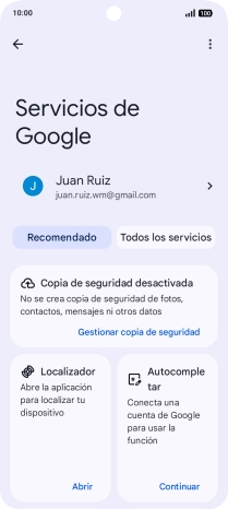 Pulsa Todos los servicios.