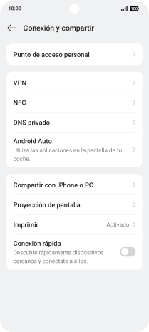 Pulsa Punto de acceso personal.