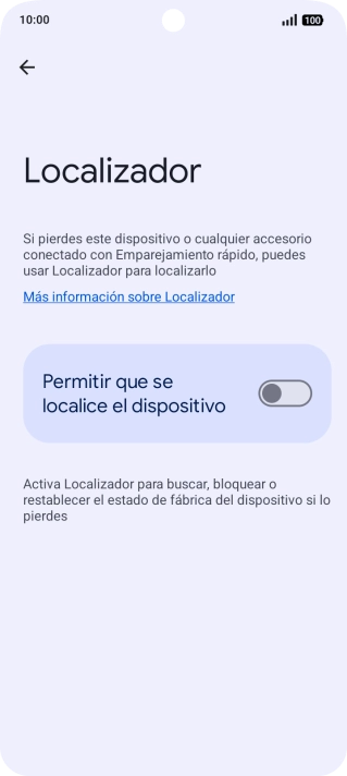 Pulsa el indicador junto a 