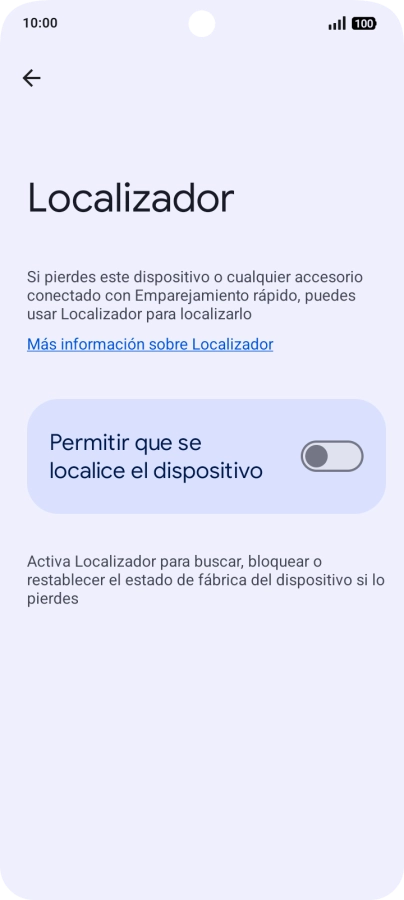 Pulsa el indicador junto a 