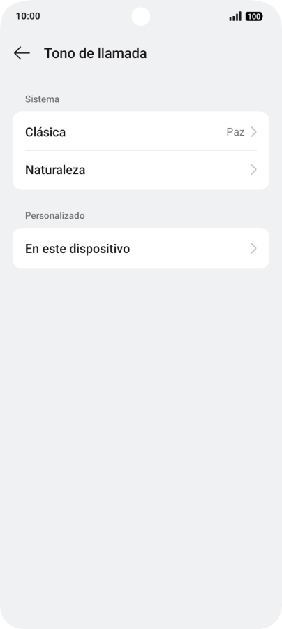 Pulsa la categoría deseada.