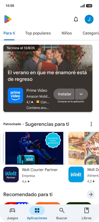 Pulsa el icono de perfil.