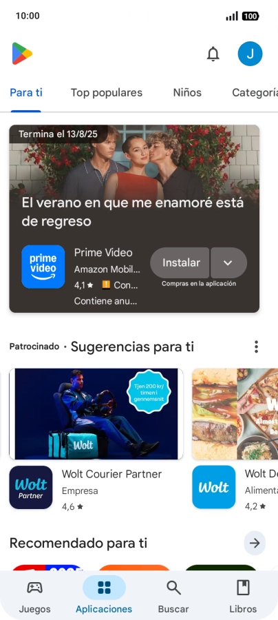 Pulsa el icono de perfil.