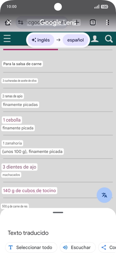 Sigue las indicaciones de la pantalla para seleccionar los ajustes de idioma deseados y utilizar la función.