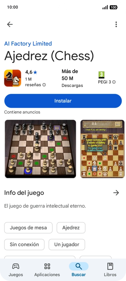 Pulsa Instalar y sigue las indicaciones de la pantalla para instalar la app.