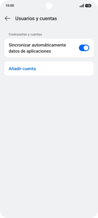 Pulsa Añadir cuenta.