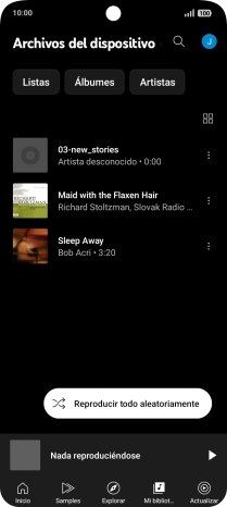Pulsa el archivo de música deseado.