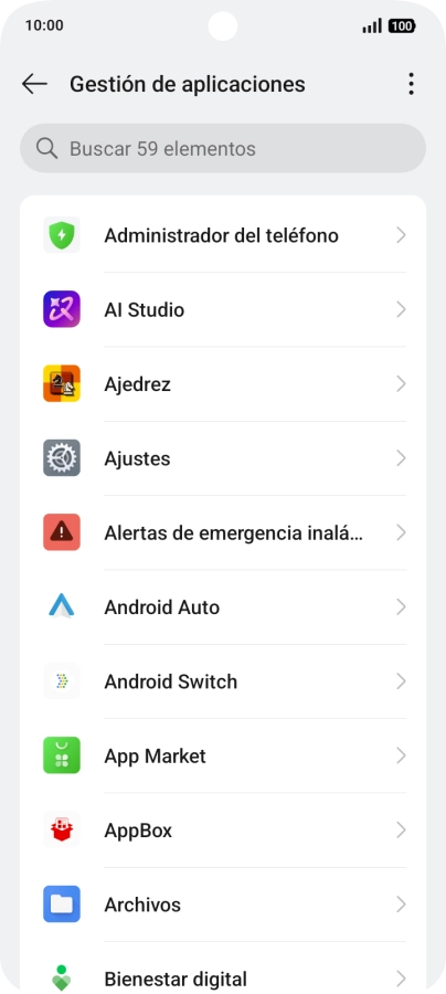 Pulsa la app deseada.
