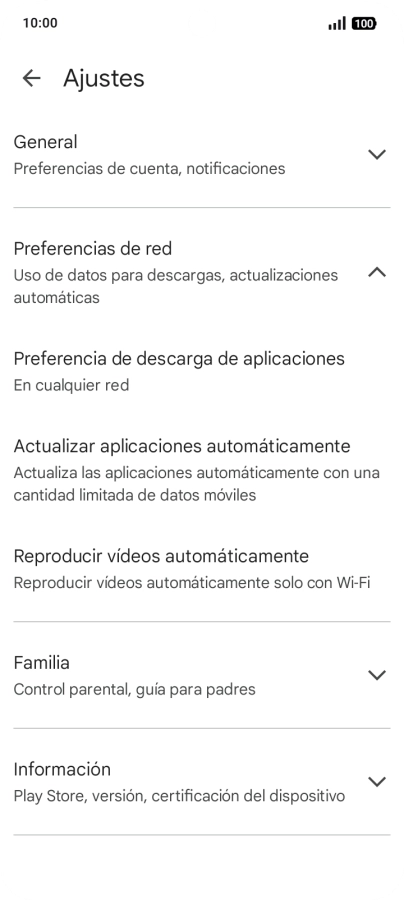 Pulsa Actualizar aplicaciones automáticamente.