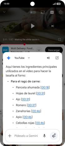 La respuesta de Gemini a tu pregunta se visualiza ahora en la pantalla.