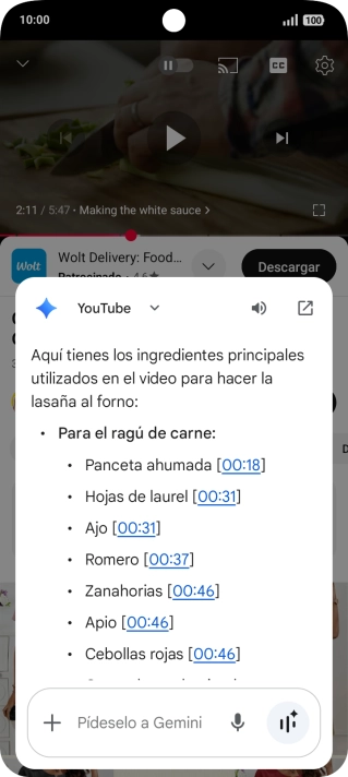 La respuesta de Gemini a tu pregunta se visualiza ahora en la pantalla.
