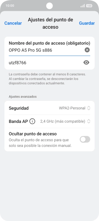 Pulsa Seguridad.