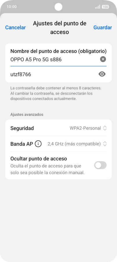 Pulsa Seguridad.