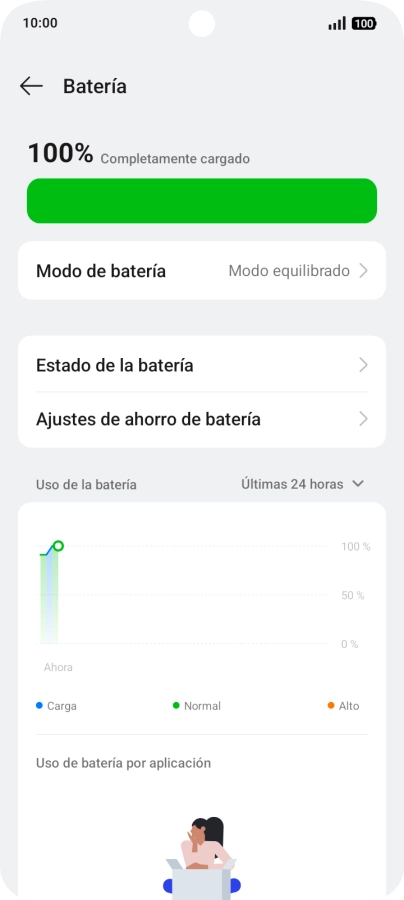 Pulsa Modo de batería.