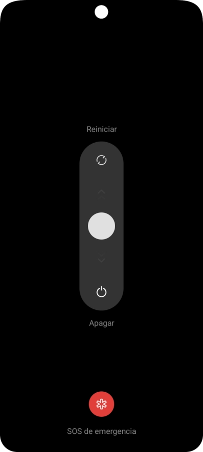 Pulsa el círculo y arrástralo hacia abajo.