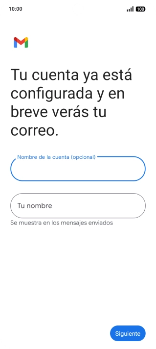Pulsa Tu nombre e introduce el nombre del remitente.