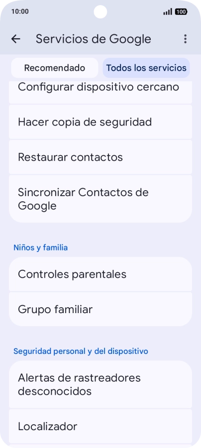 Pulsa Localizador.