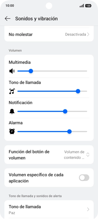 Pulsa Tono de llamada.
