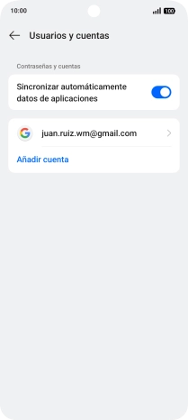 Pulsa Añadir cuenta.