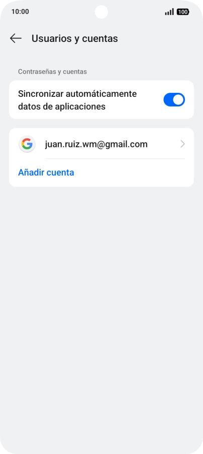 Pulsa Añadir cuenta.