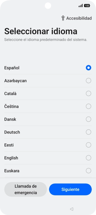 Pulsa el idioma deseado.