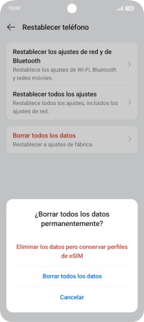 Pulsa el ajuste deseado.