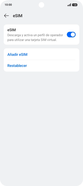 Pulsa Añadir eSIM.