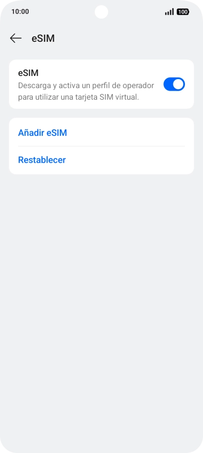 Pulsa Añadir eSIM.