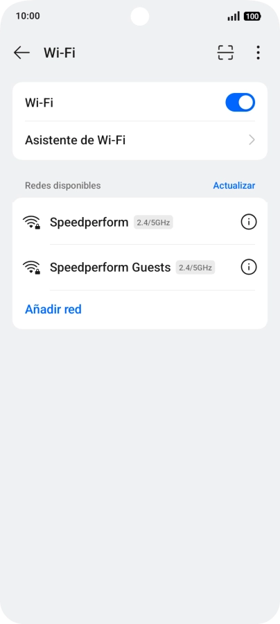 Pulsa la red wifi deseada.