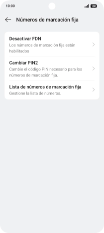 Pulsa Desactivar FDN.
