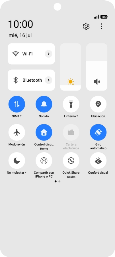 Pulsa el icono de ajustes.