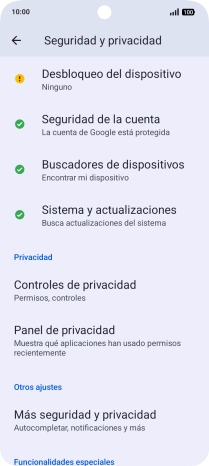 Pulsa Controles de privacidad.