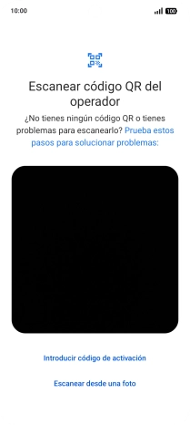 Coloca el código QR dentro del marco de la cámara del teléfono para escanearlo.