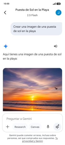 También puedes pedir a Gemini que genere una fotografía partiendo de tu descripción.