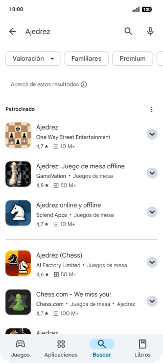 Pulsa la app deseada.