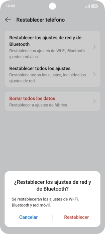 Pulsa Restablecer.