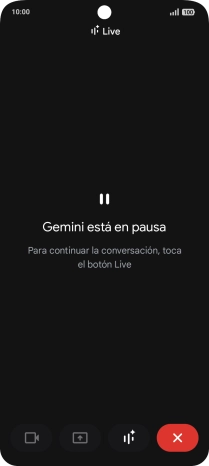 Para retomar la conversación, pulsa el icono de retomar conversación.