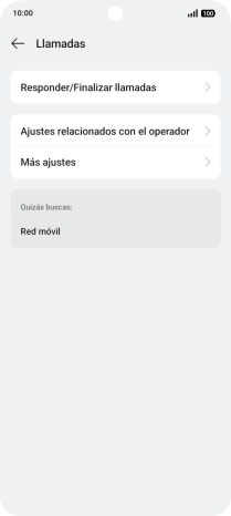Pulsa Ajustes relacionados con el operador.