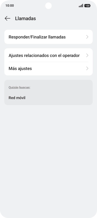 Pulsa Ajustes relacionados con el operador.