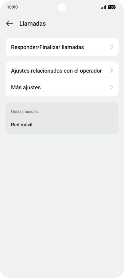 Pulsa Ajustes relacionados con el operador.