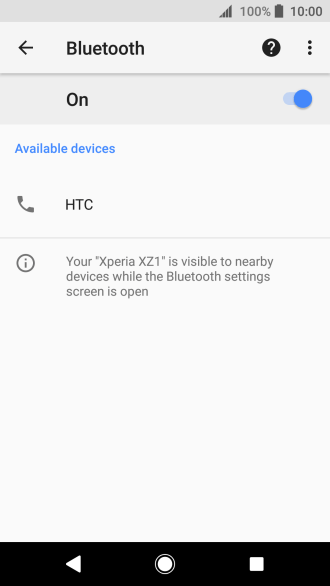 Sony Xperia Xz1 Pair A Bluetooth Device With Your Phone Vodafone Uk