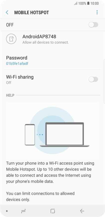 Samsung Galaxy S9+ - Use your phone as Wi-Fi hotspot | Vodafone UK