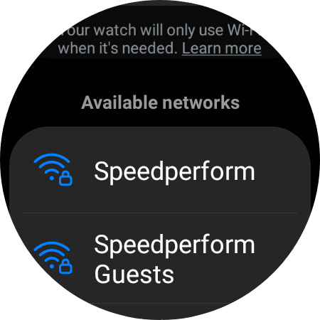 connecting galaxy watch to wifi