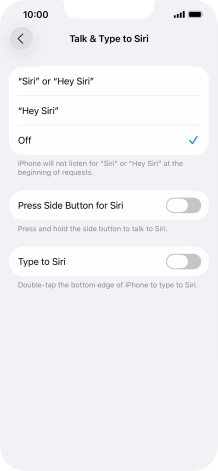 Press the indicator next to 