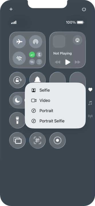 Press and hold the required function to see more actions.