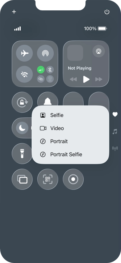 Press and hold the required function to see more actions.